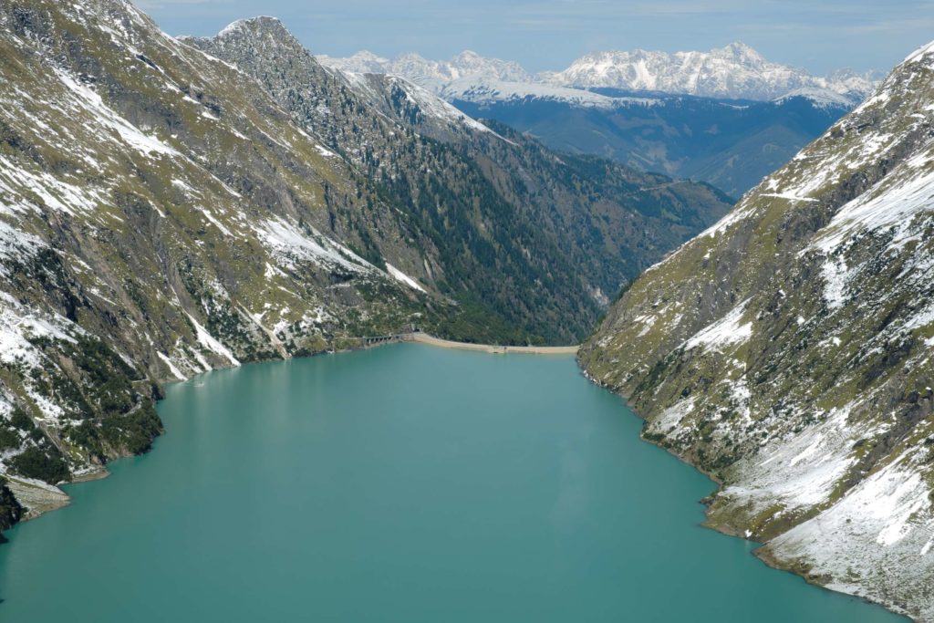 Looking over the lower reservoir to the valley below