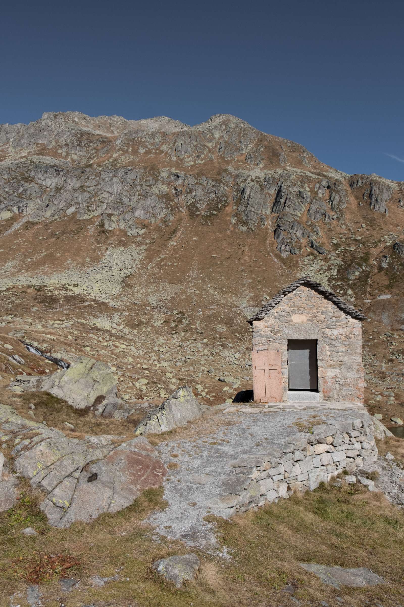 Chapel on Gotthard Pass, dedicated to St. Gotthard of Hildesheim, patron saint of Switzerland mountain passes