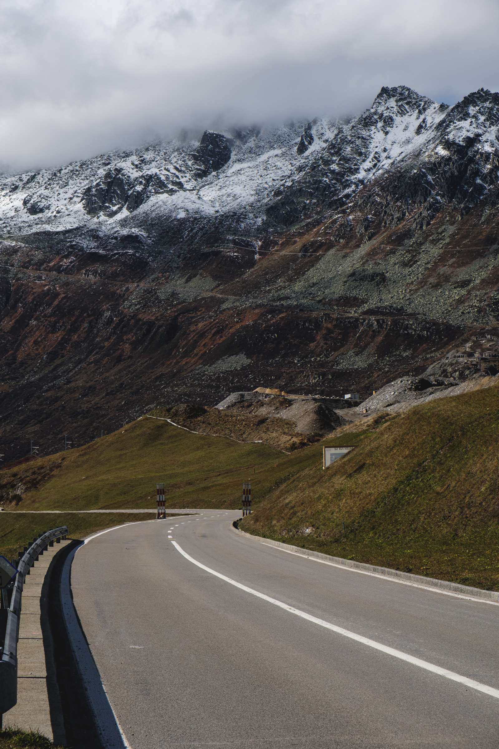 Road from Oberalppass to Urseren valley