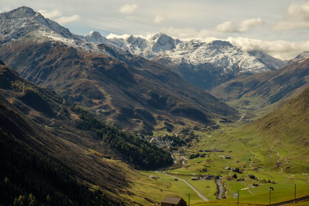 Urseren valley of Switzerland