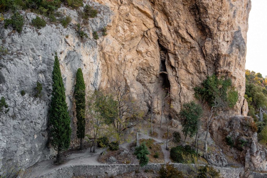 Monk prison behind Moustiers-Sainte-Marie