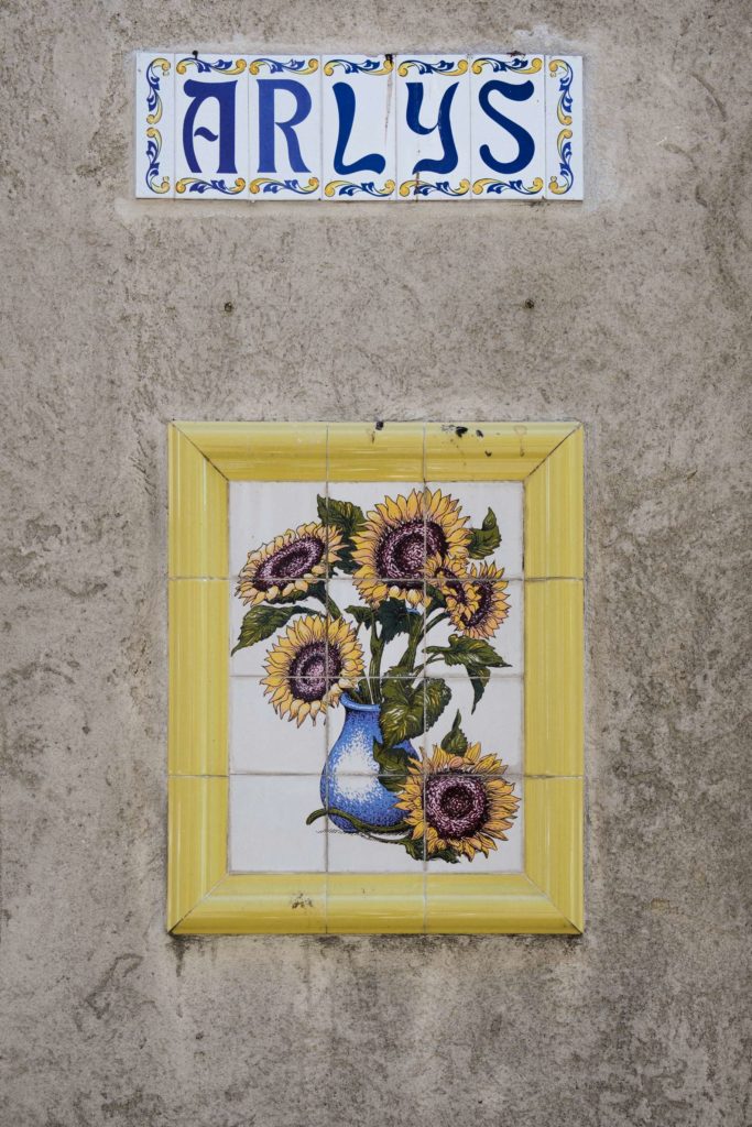 Van Gogh tiles on Arles street