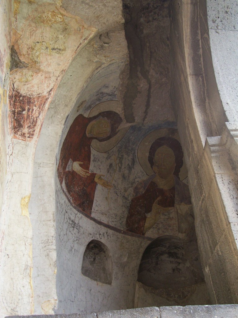 Frescoes in Vardzia Church of Assumption