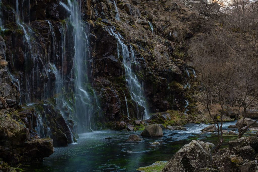 Dashbashi waterfalls from behind