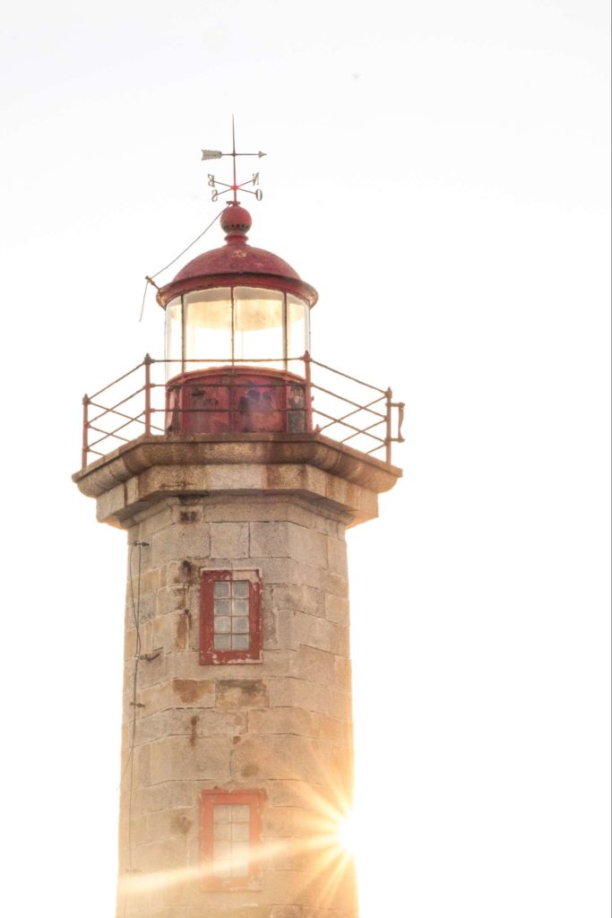 Porto lighthouse with afternoon sun