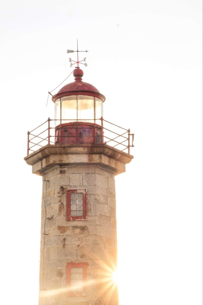 Porto lighthouse with afternoon sun