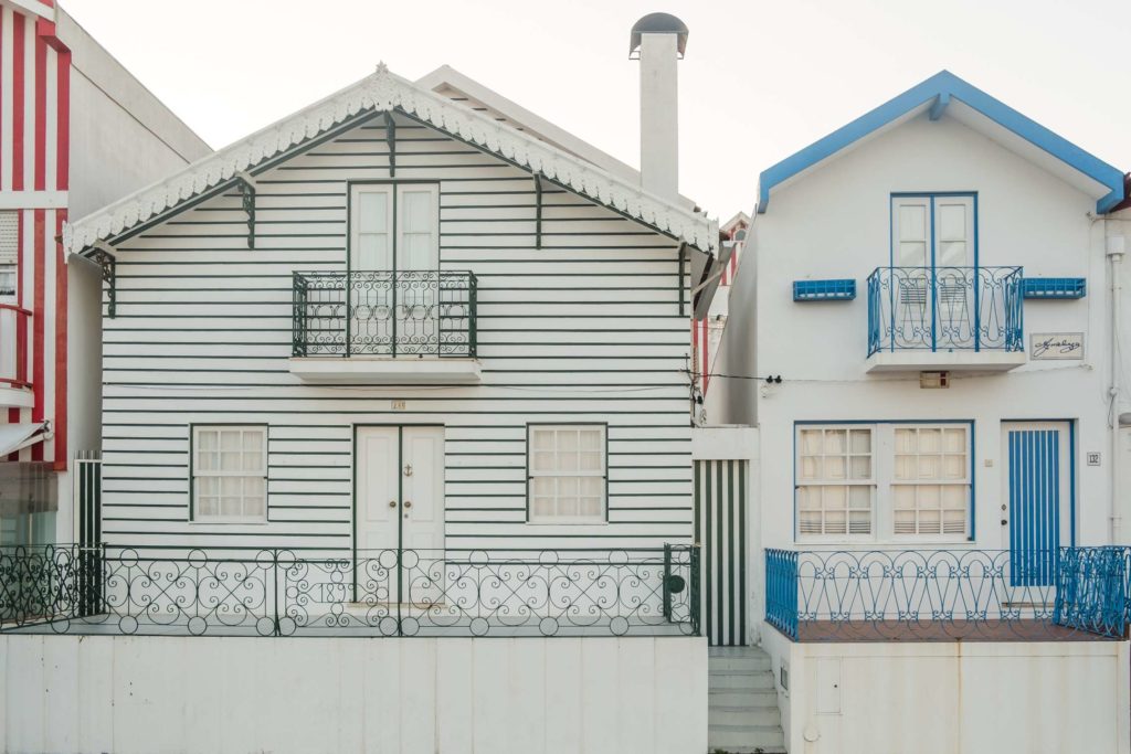 Pretty houses in Costa Nova