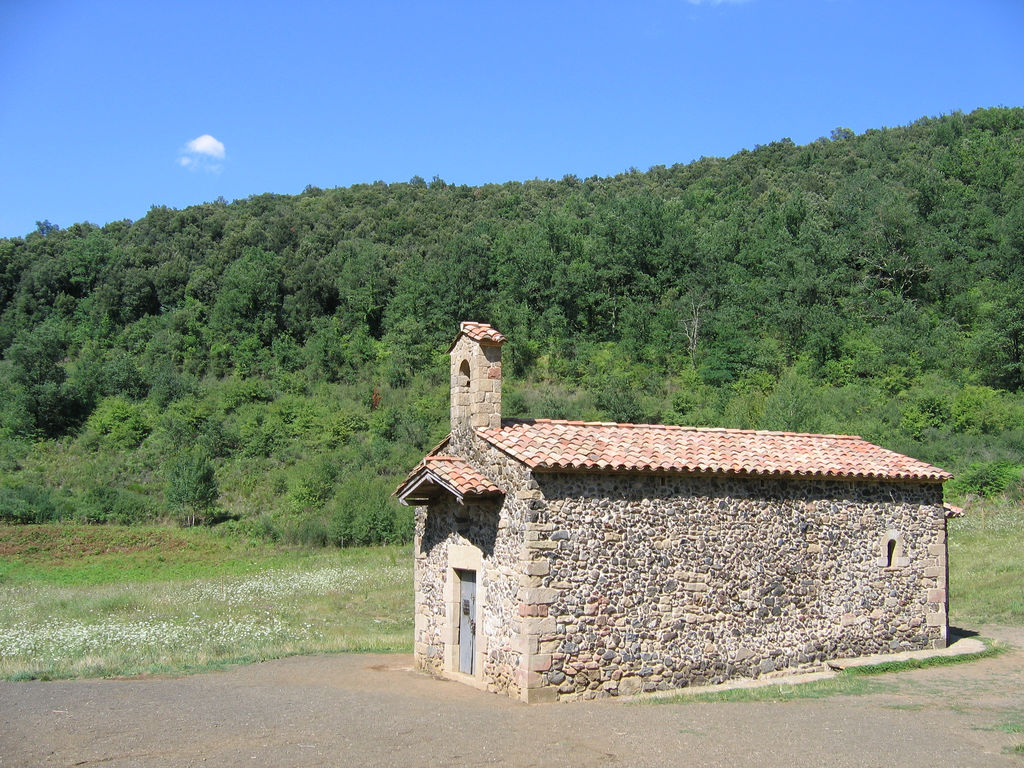 Santa Margarida chapel in volcano crater