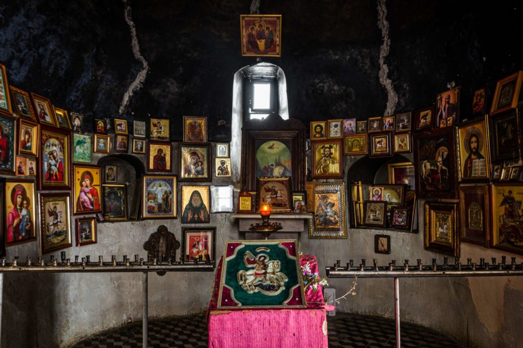 The inside of Tsveri church
