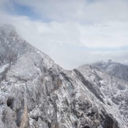 View of the Dachstein ridge where we got stuck