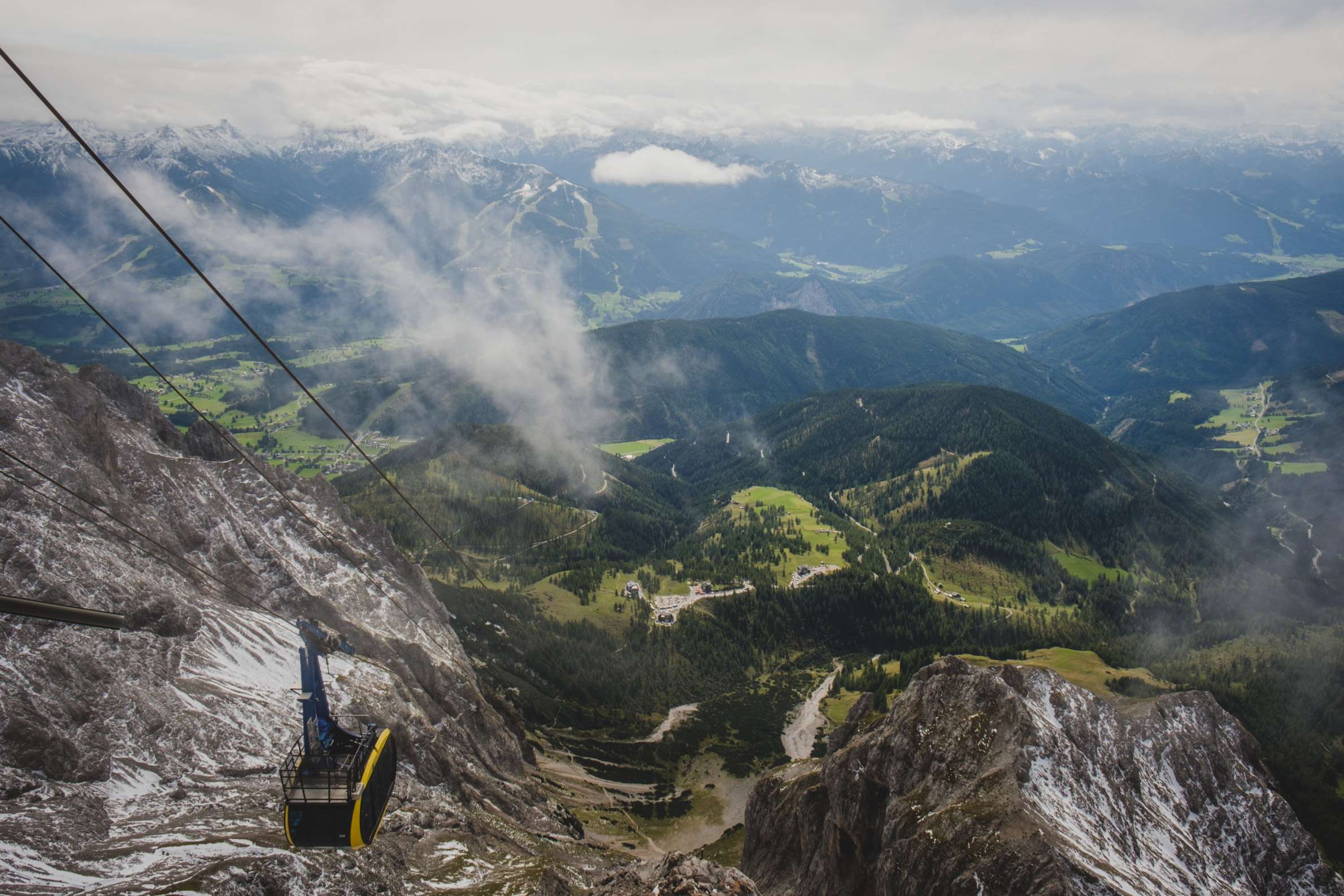 View from the top cable car station of Dachstein