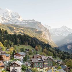 Sunset over Wengen