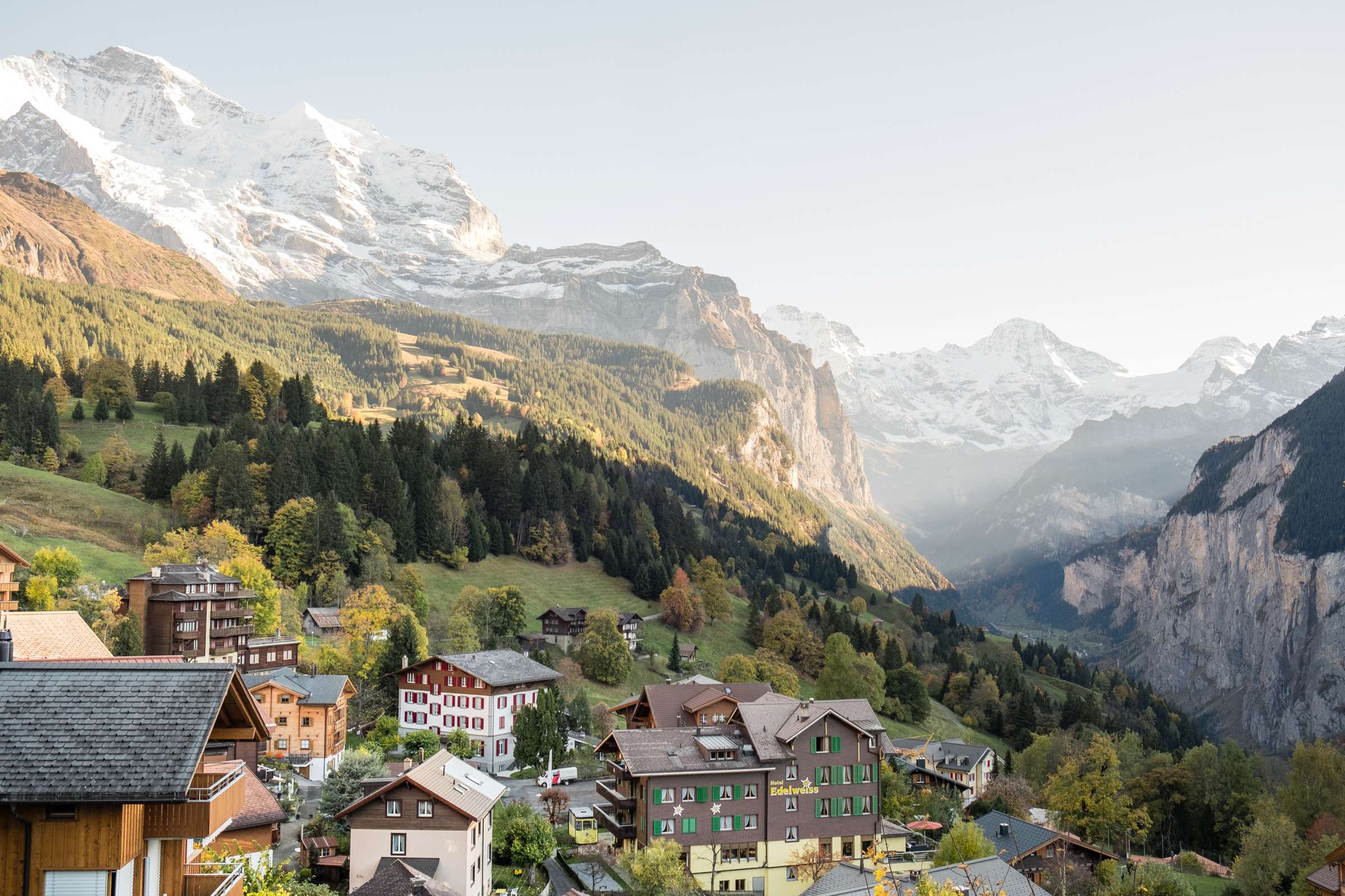 Sunset over Wengen