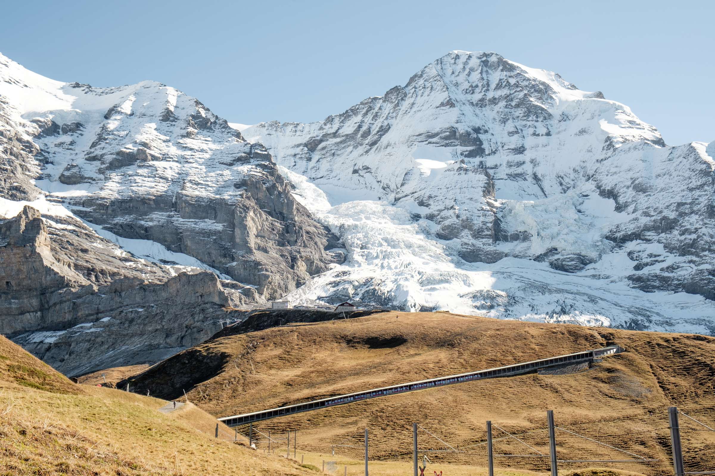 The Jungfrau train in a tunnel