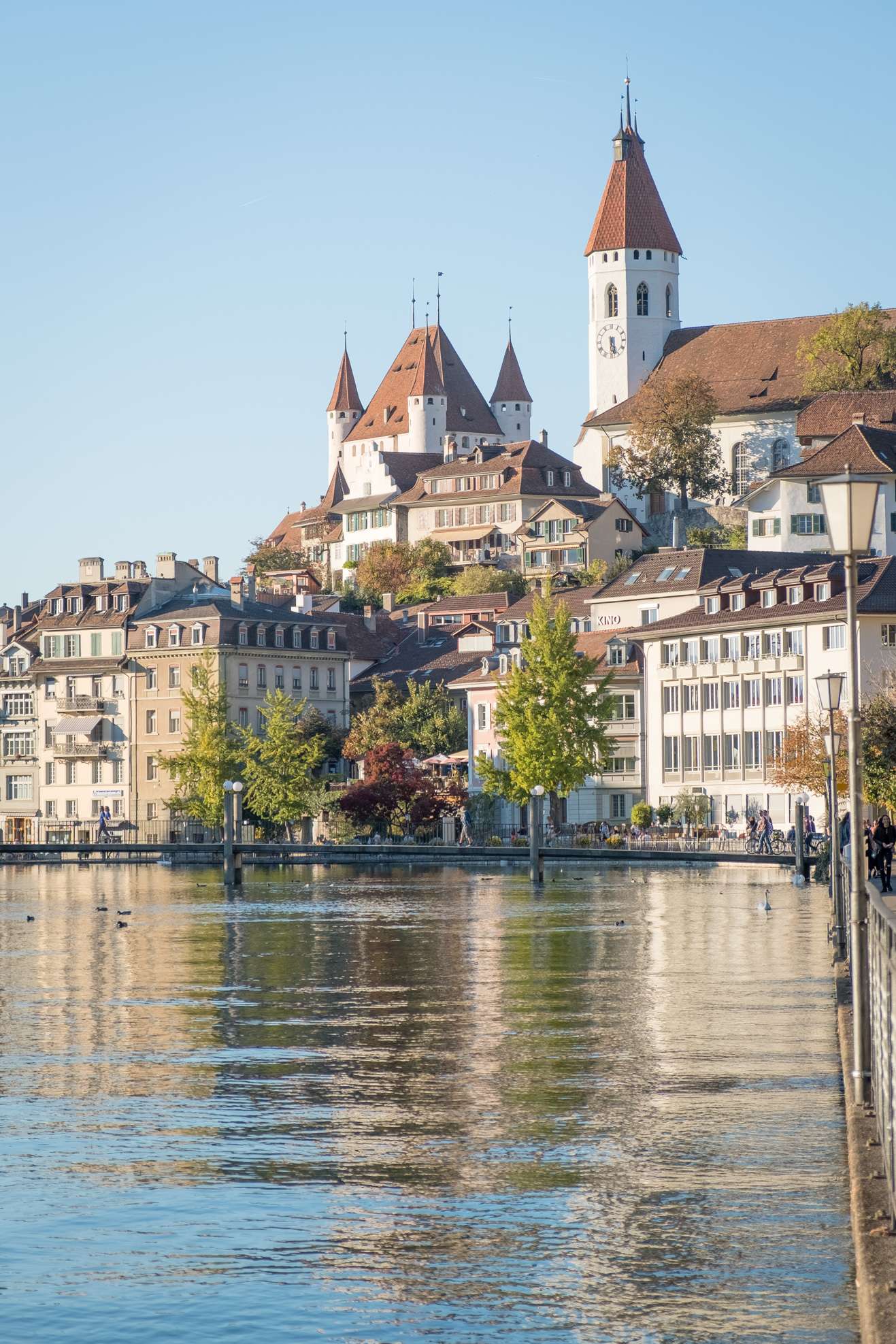 Thun castle over the river Aare