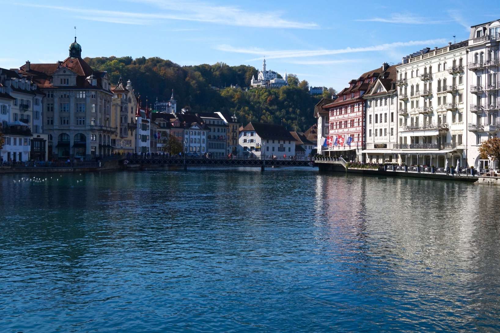 Lucerne city center and Chateau Gütsch