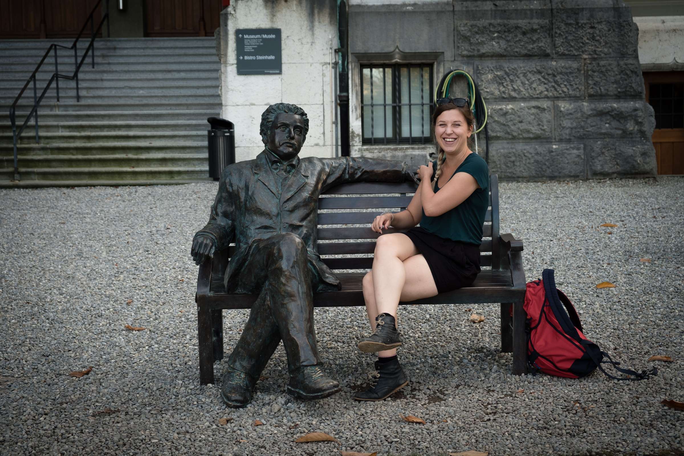 Caroline with Einstein