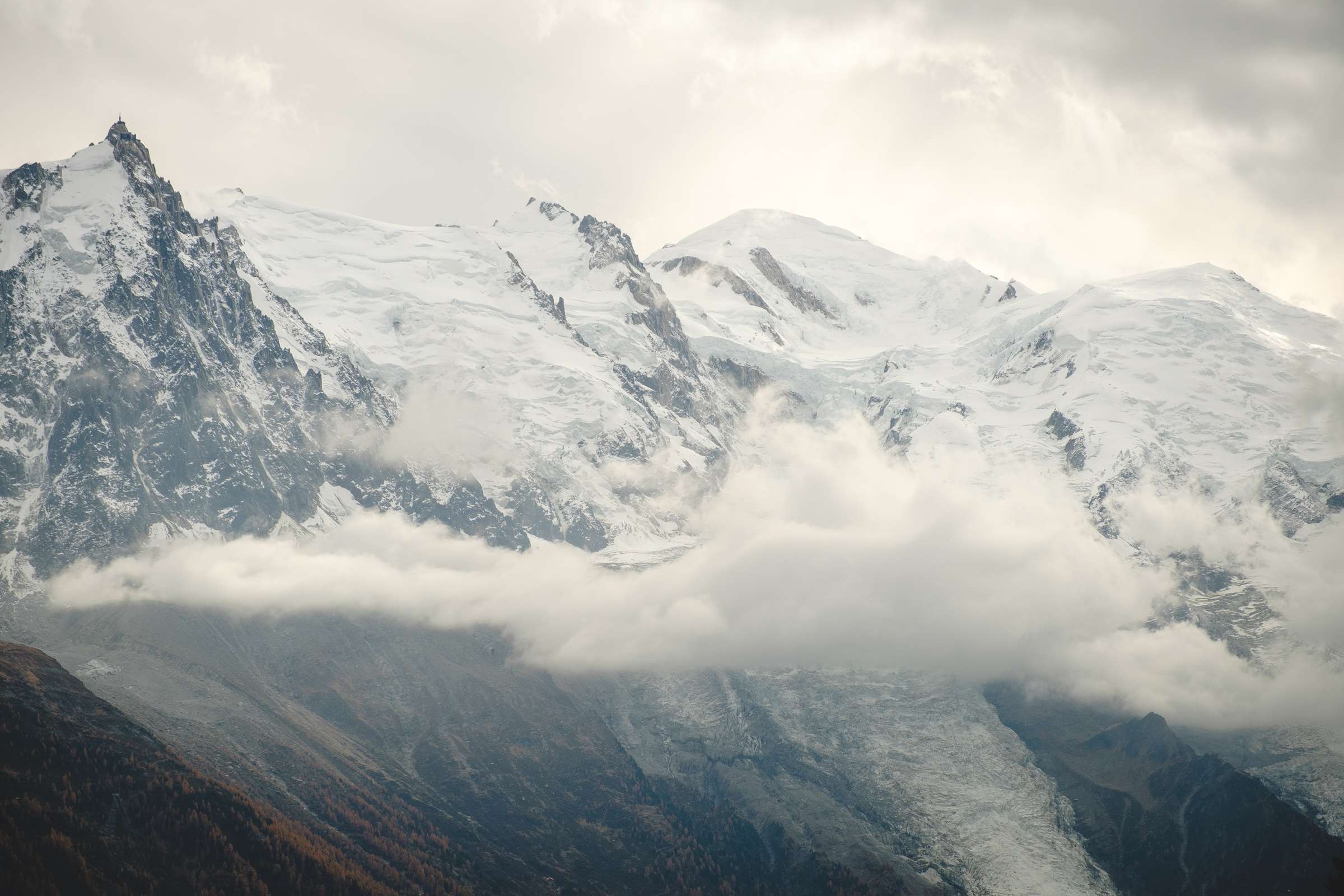 Clouds forming infront of Mont Blanc