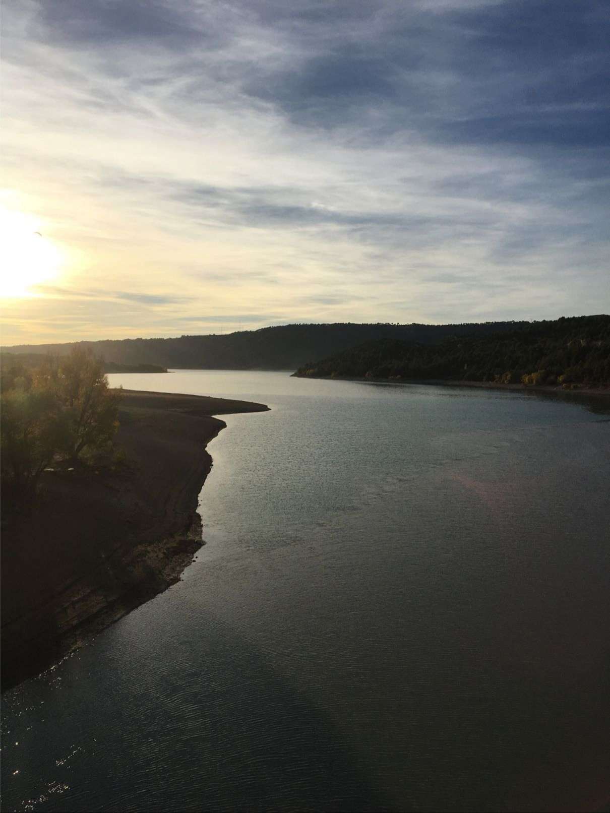 Lake of Sainte-Croix in the sunset