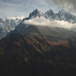 Mont Blanc illuminated by the afternoon light