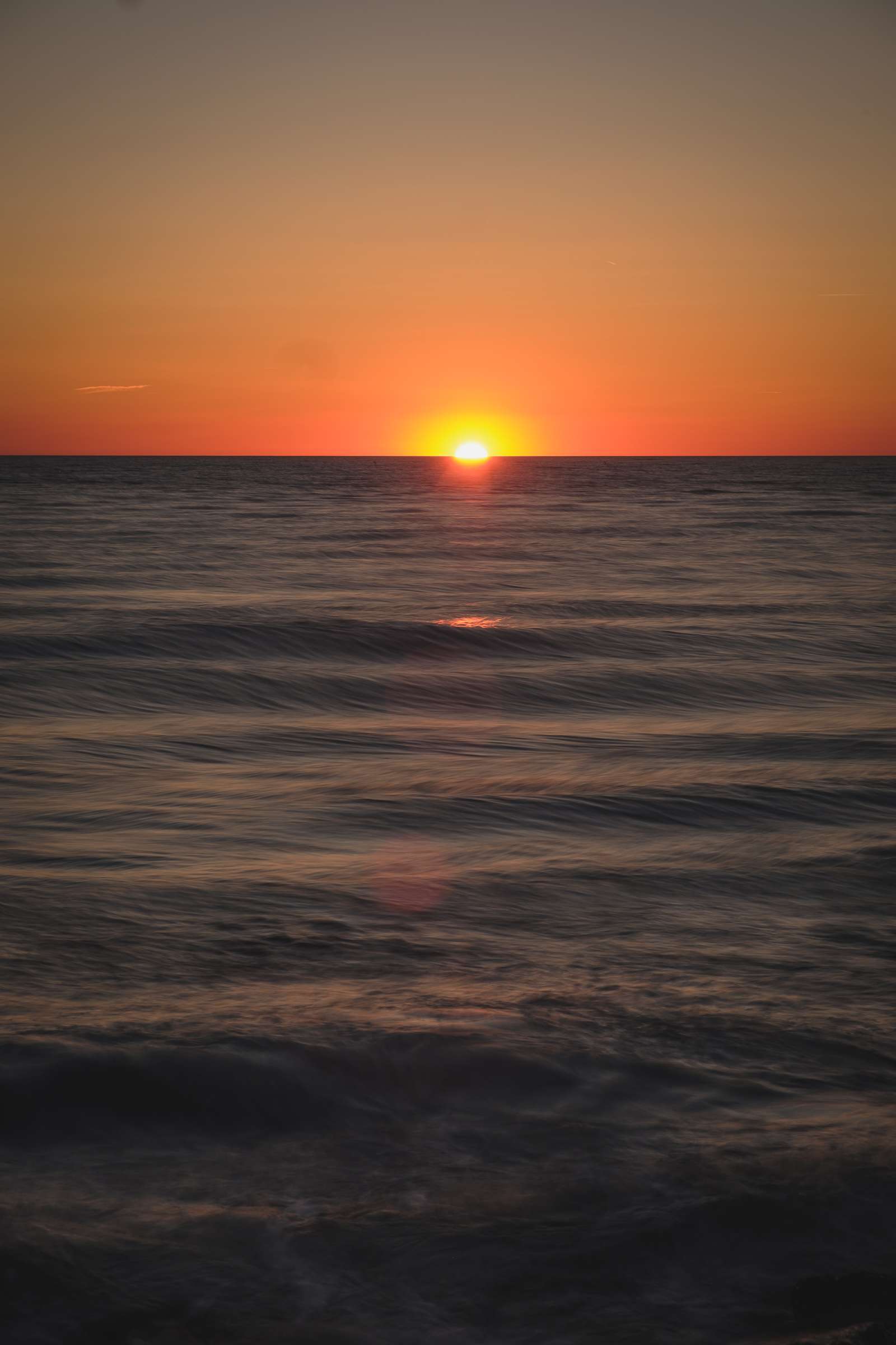 Camargue sea sunset