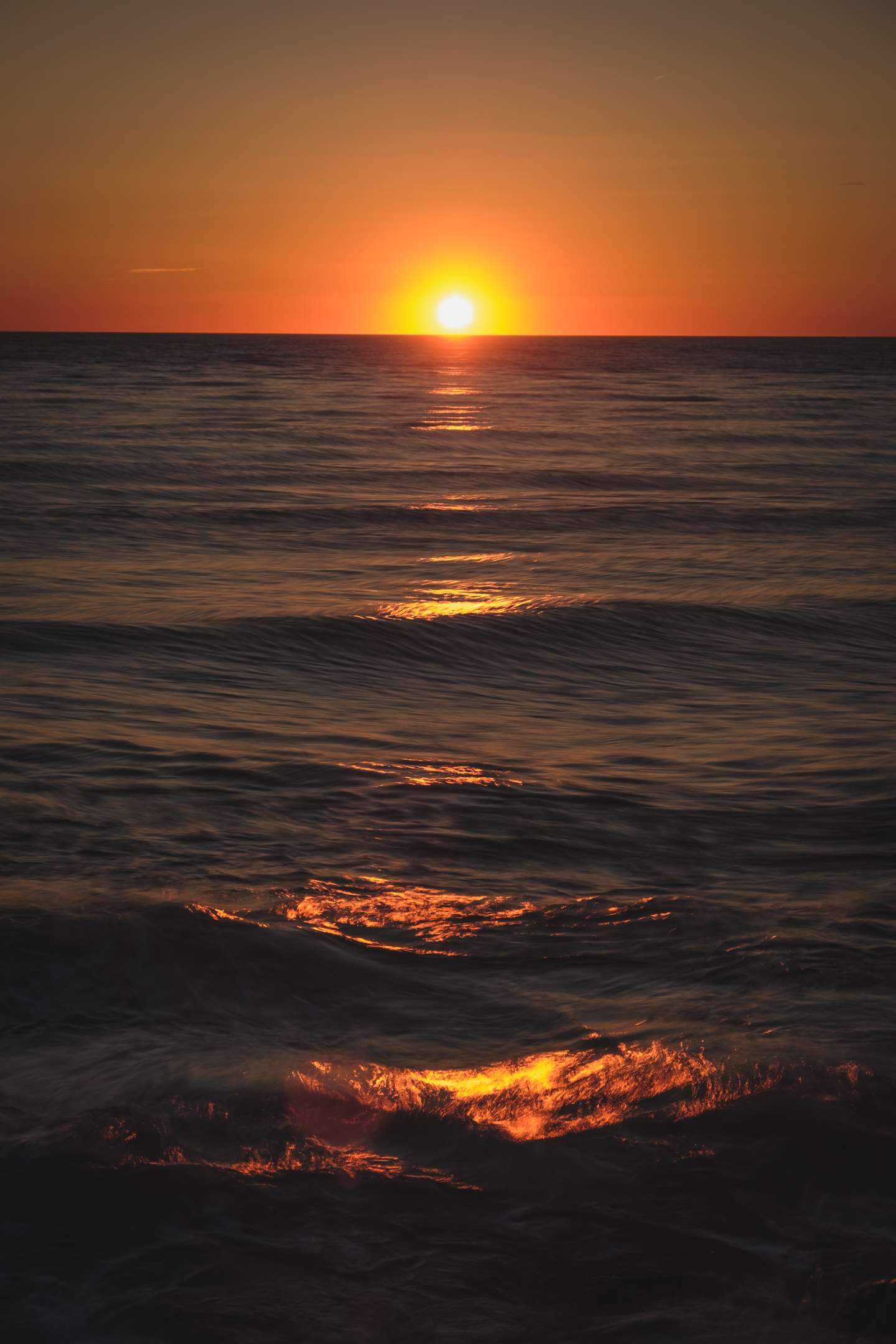 Camargue sea sunset