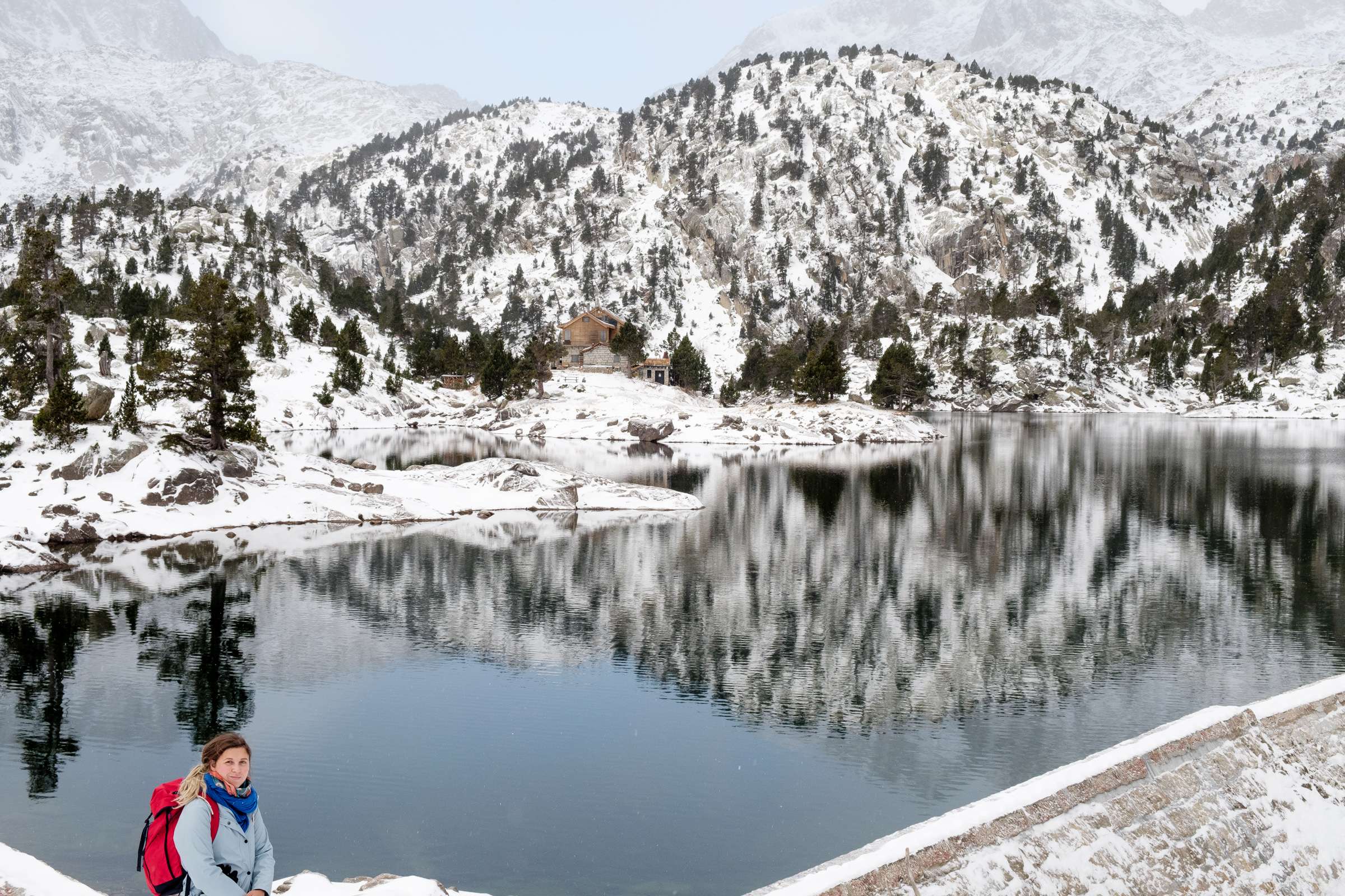 Caroline posing at lake Trullo