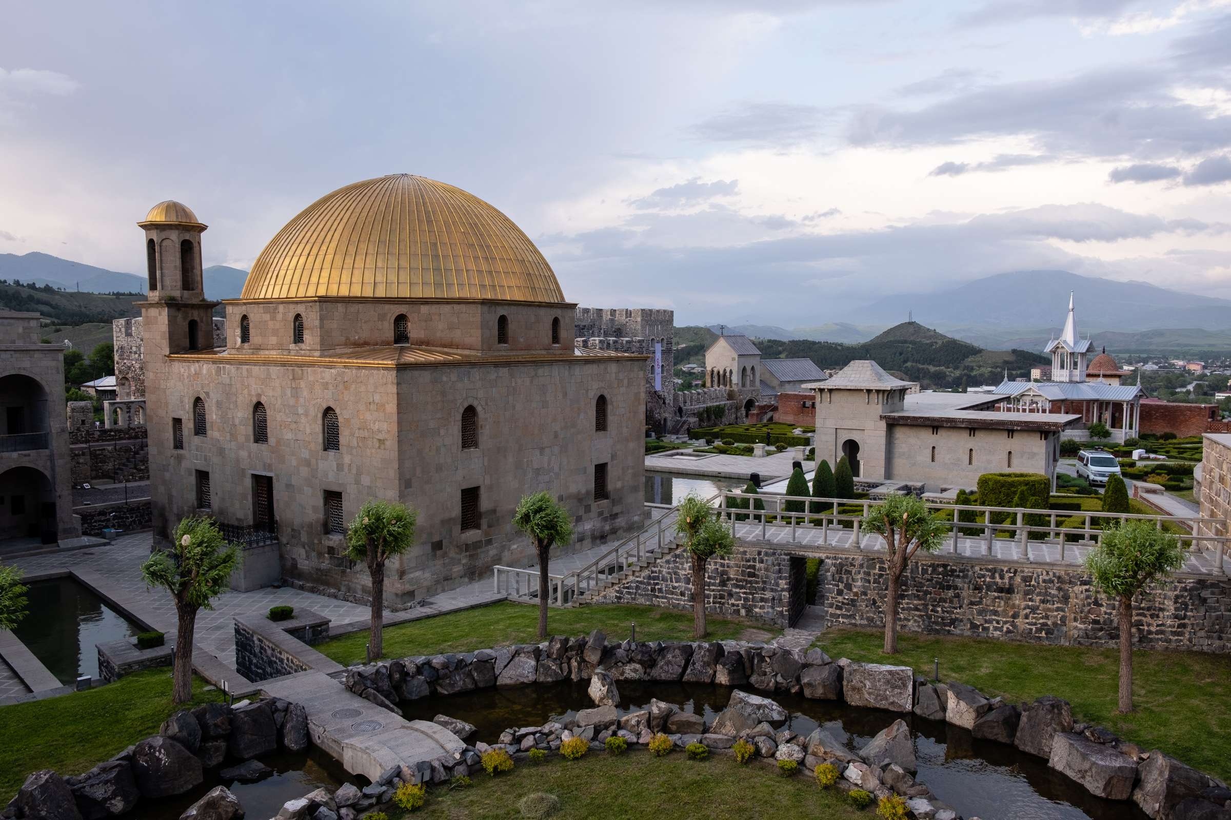 Mosque and ponds in Rabati Castle, Akhaltsikhe, Samtskhe-Javakheti