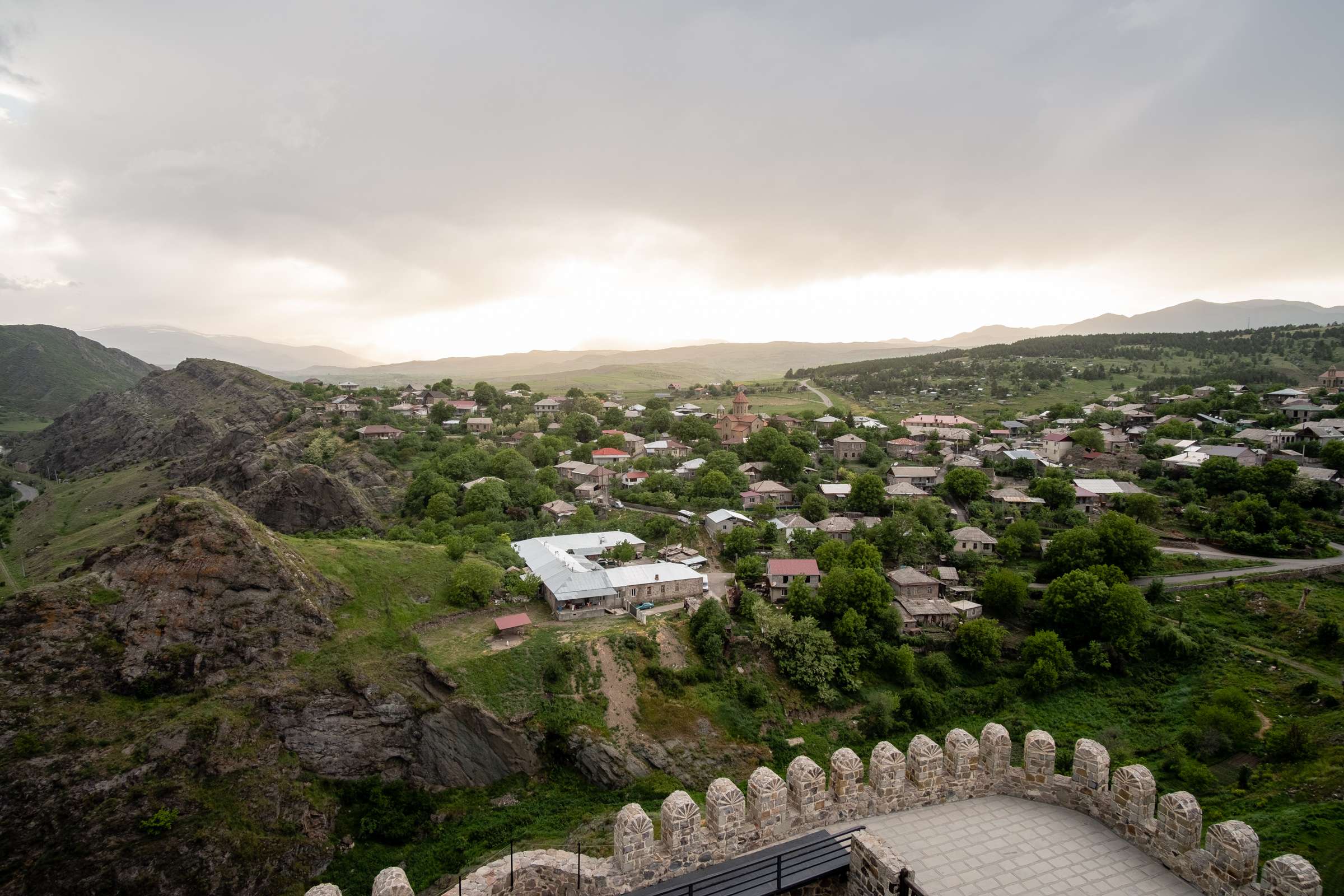 View on Akhaltsikhe, Mosque and ponds in Rabati Castle, Akhaltsikhe, Samtskhe-Javakheti, from Rabati Castle 5