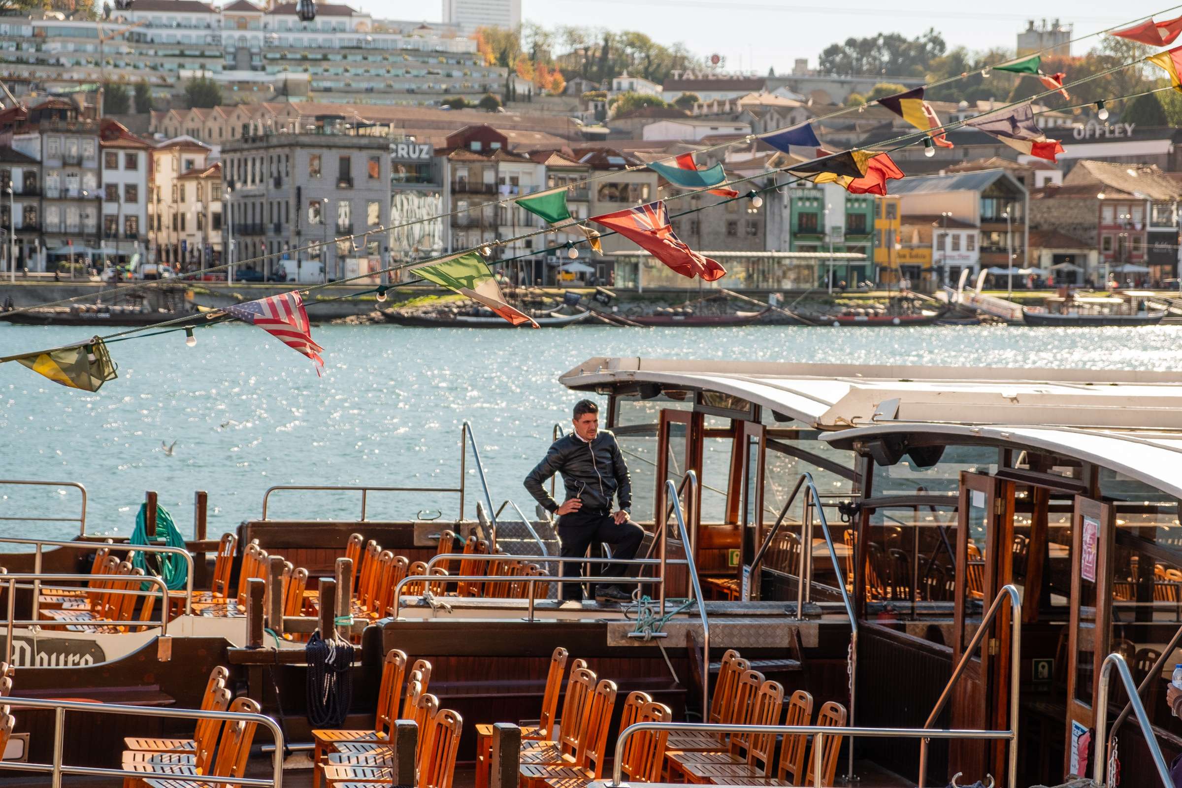 Captain on his boat at Porto Ribeira