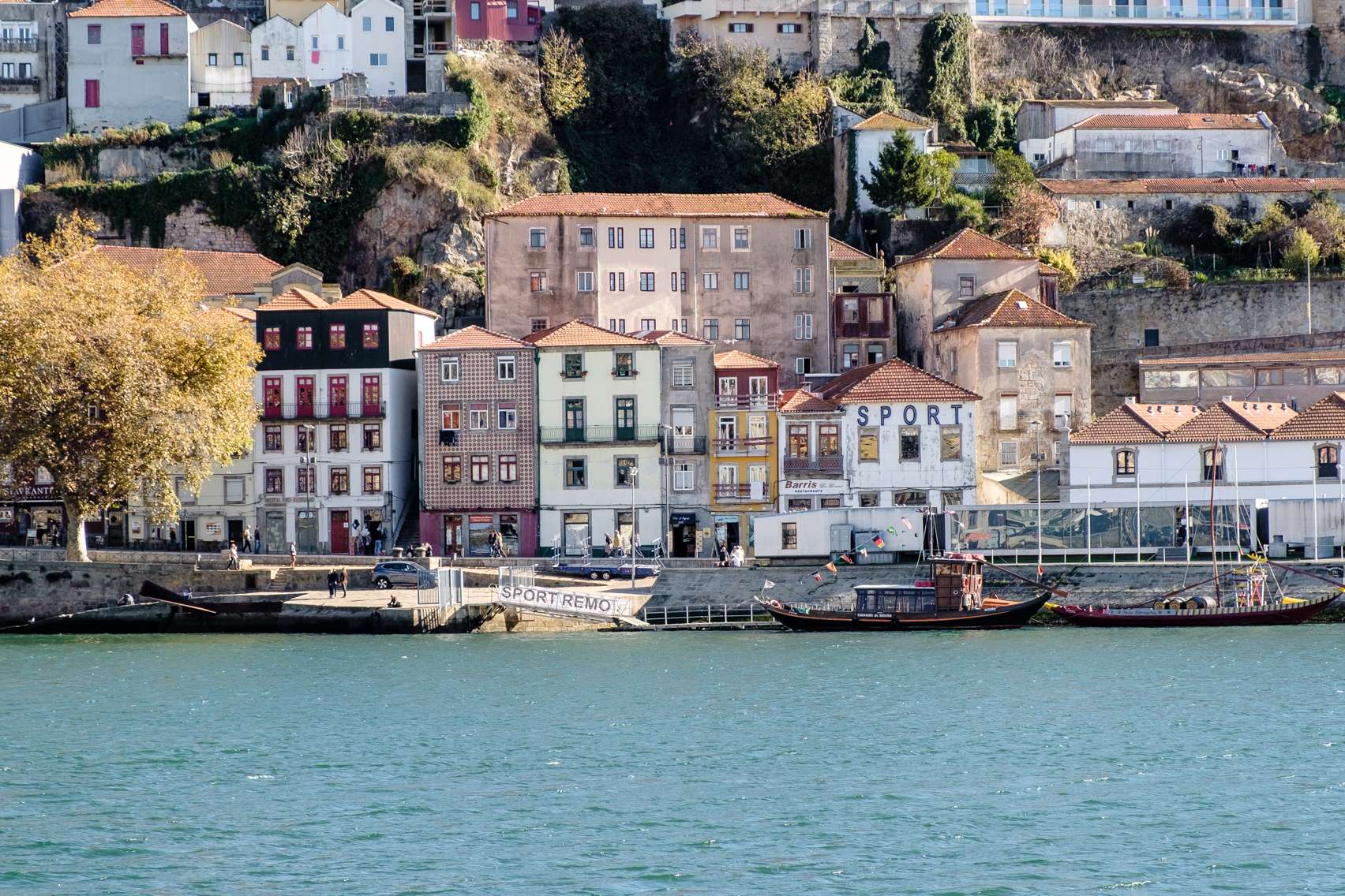 Cute houses on the other side of the river at Porto Ribeira