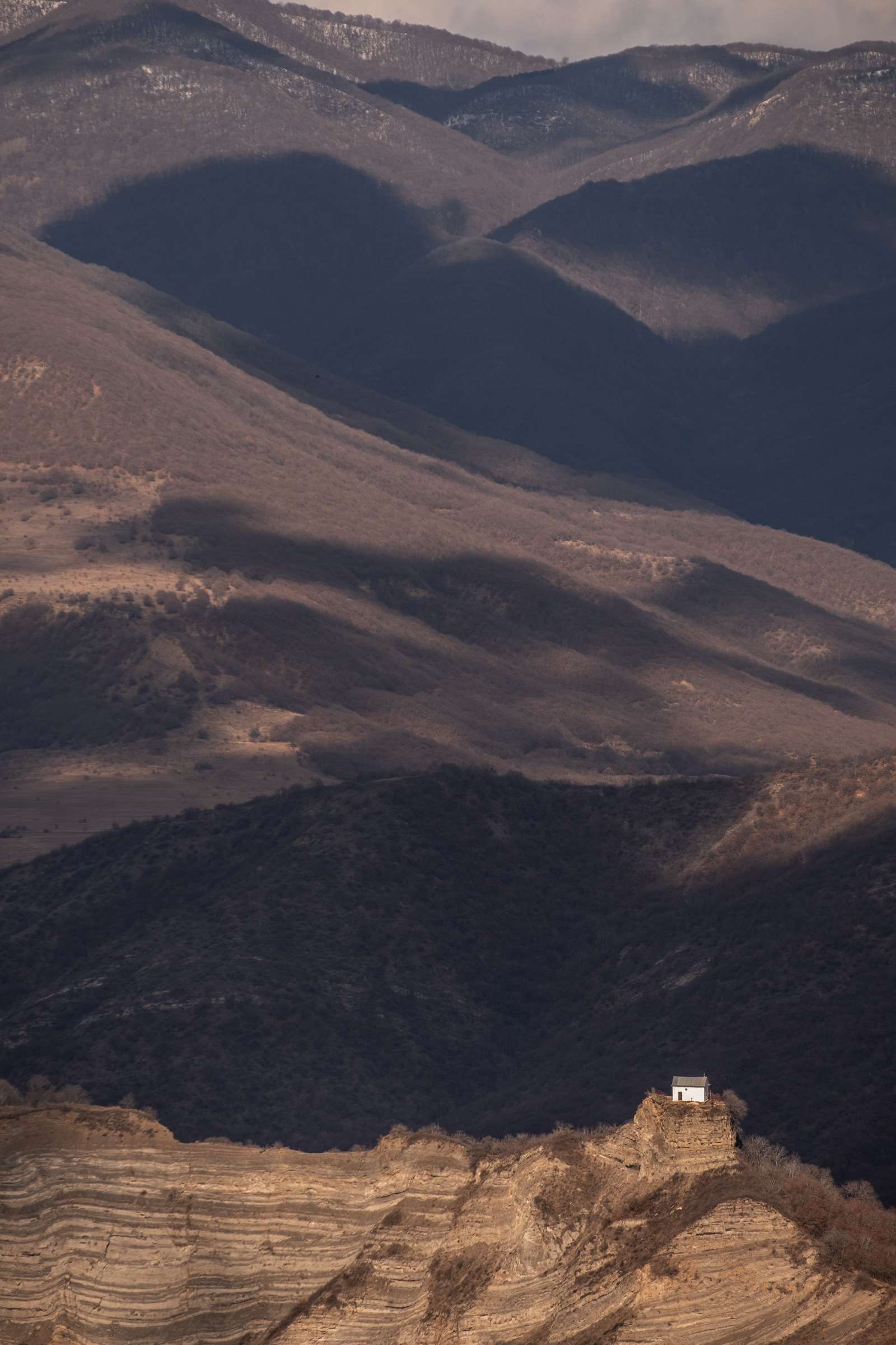 Tsveri church on the ridge, portrait