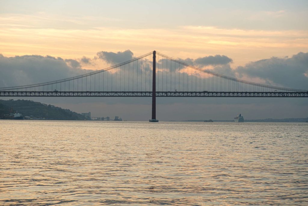 25th April bridge at sunset