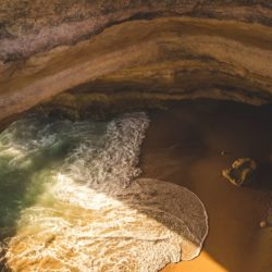 Afternoon light pouring Benagil Cave