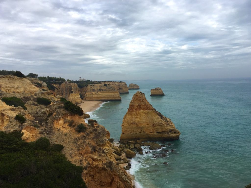 Praia da Marinha beach from above