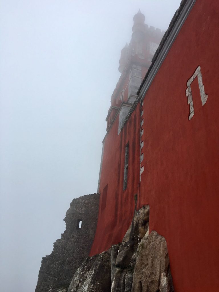 Steep cliff sides of Pena Palace