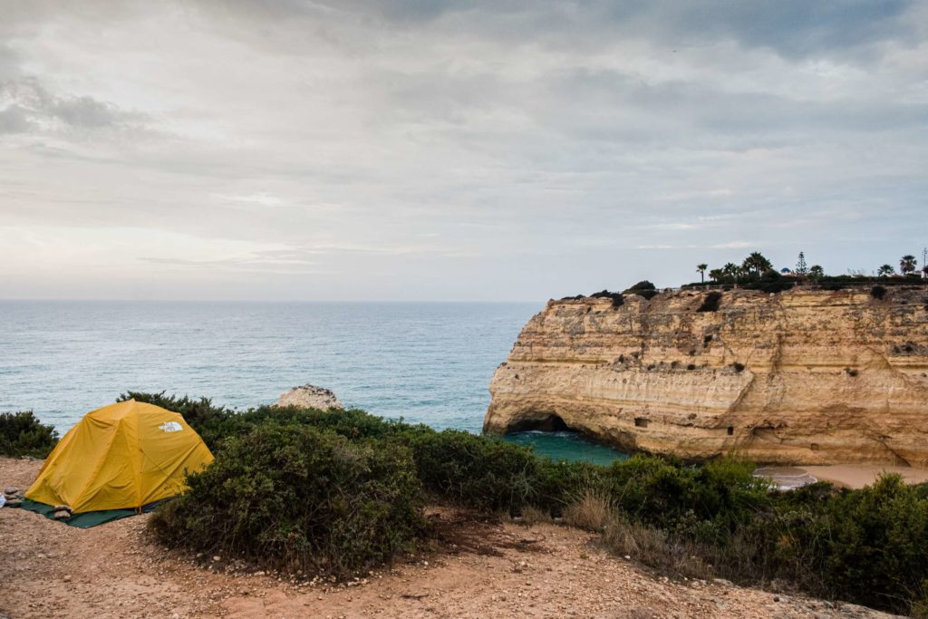 Wild camping spot above Carvalho Beach