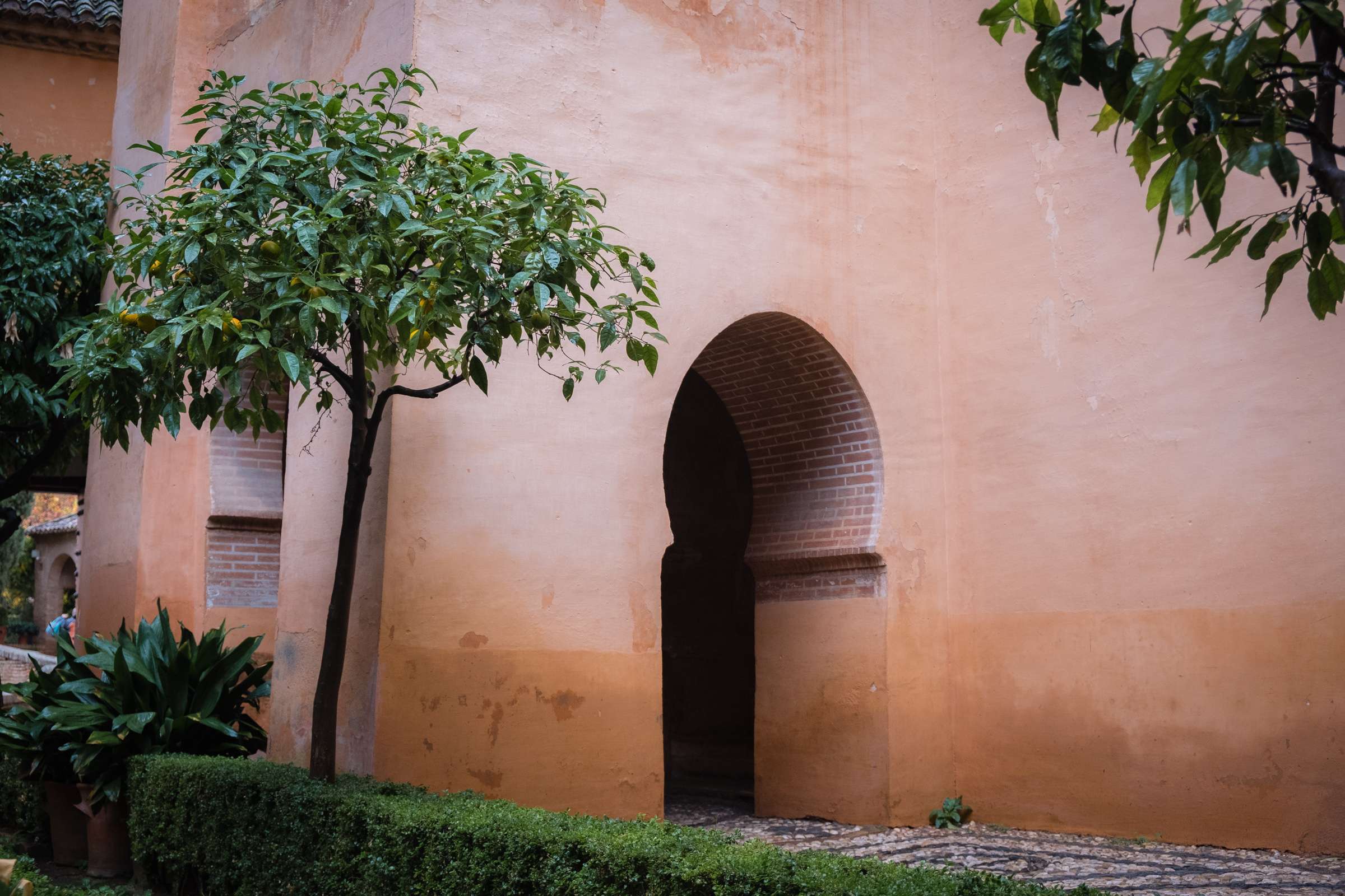 Golden sandstone doorway, The Alhambra, Granada
