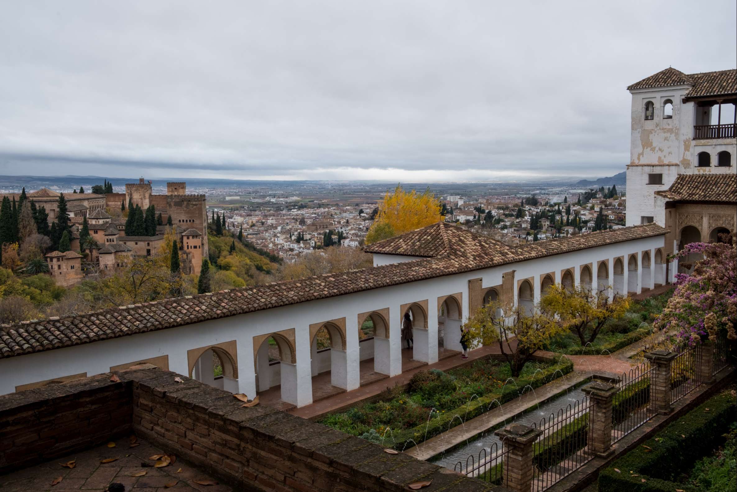 Nasrid Palace, Granada and Generalife Palace from The Alhambra
