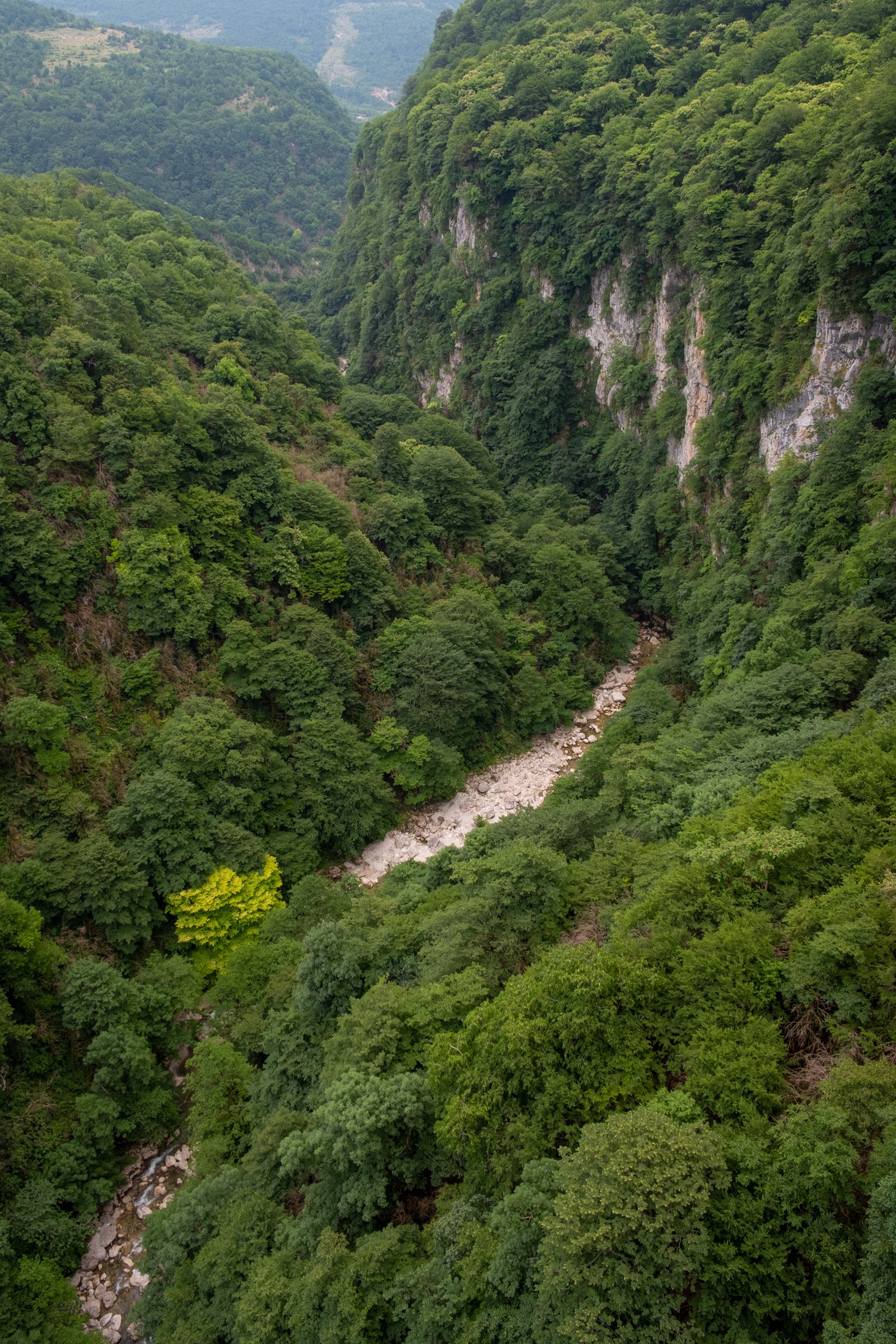 Okatse canyon twisting through the landscape