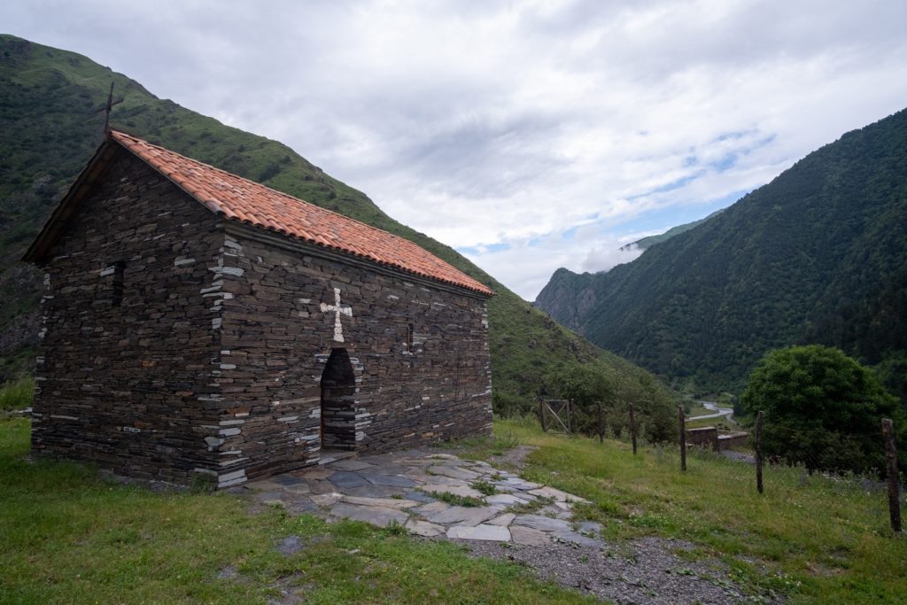 Georgian Orthodox church in Shatili, Khevsureti