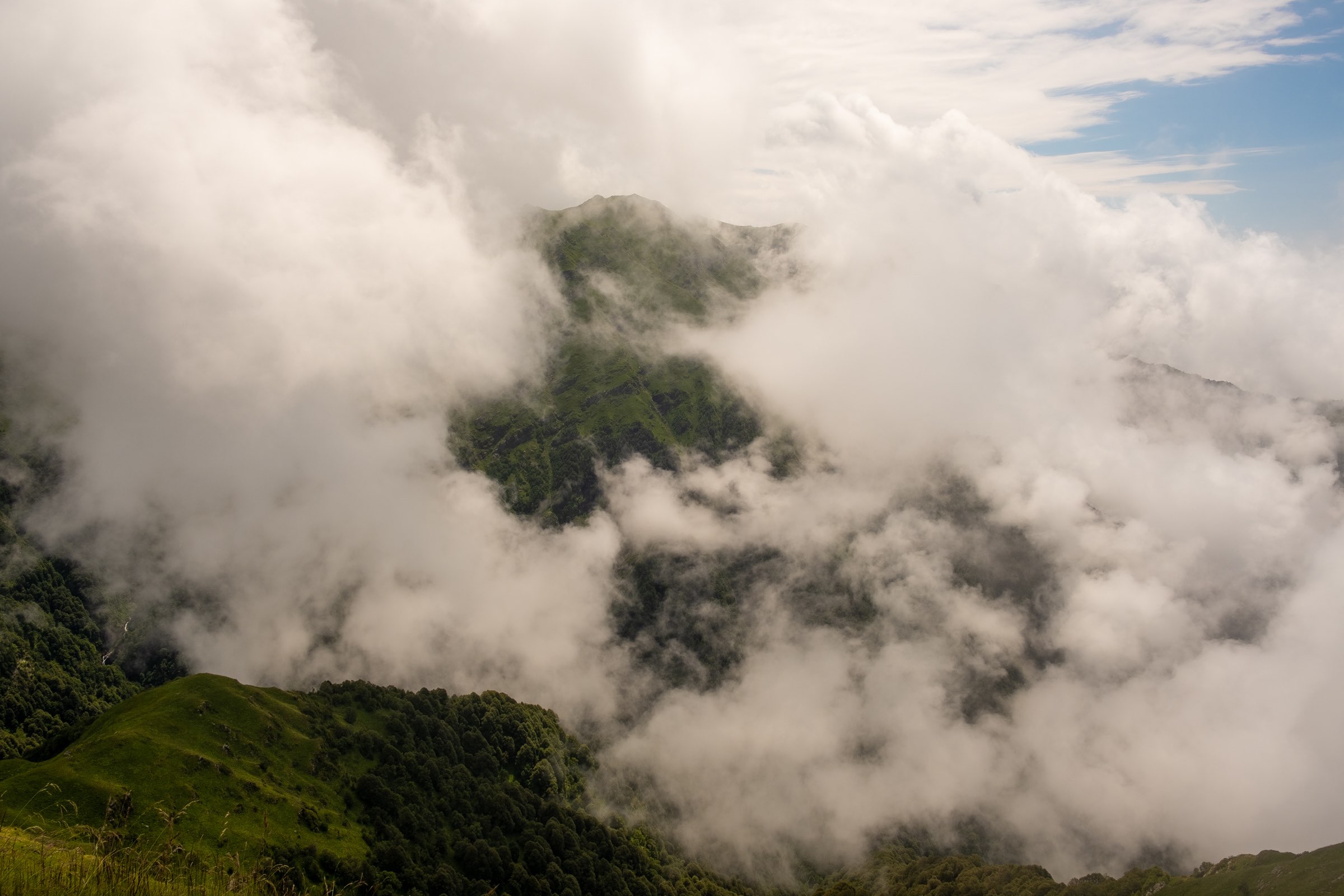 Storms brewing in the mountains of Lagodekhi Protected Areas, Kakheti, Georgia