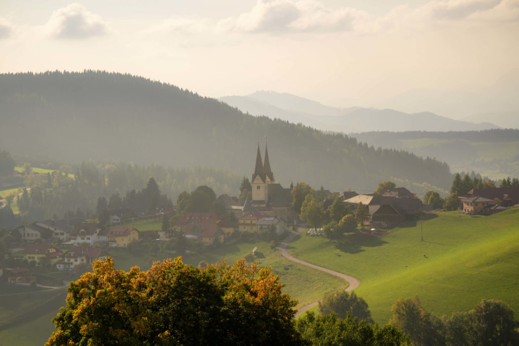 Diex on a beautiful green early autumn, Carinthia