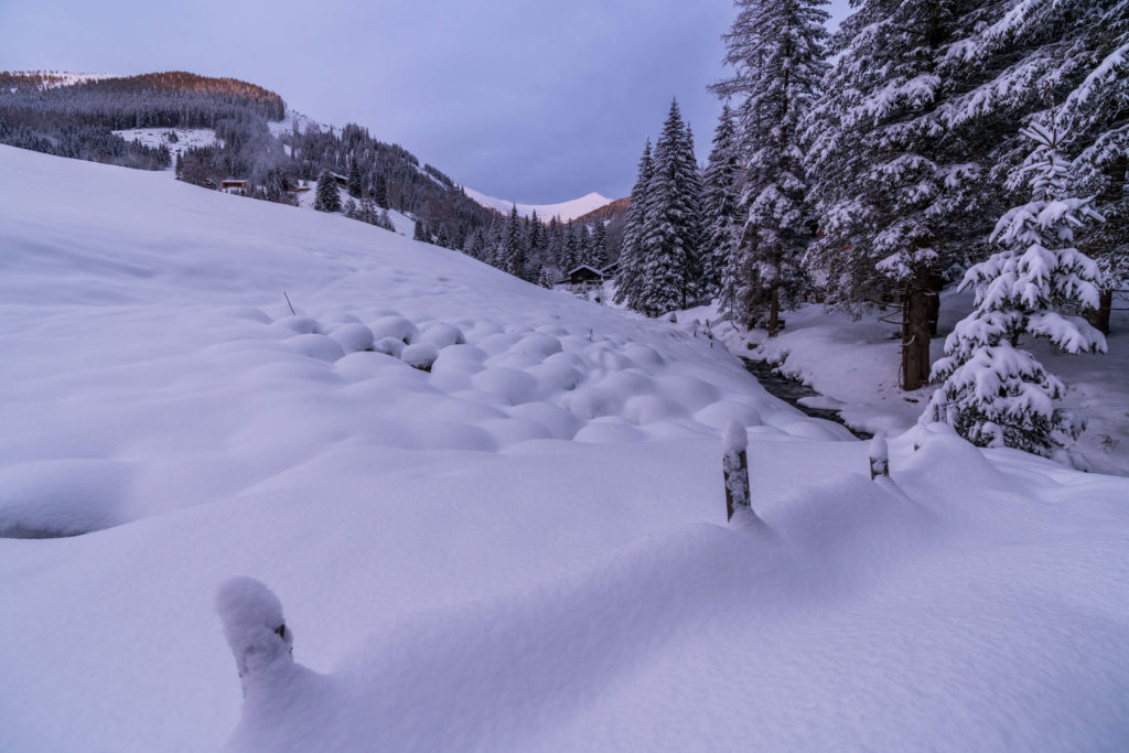 Snowy winter landscape at Bad Kleinkirchheim, Carinthia