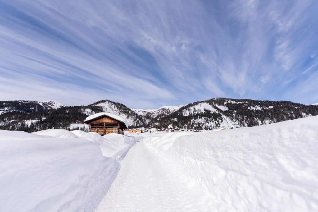 Winter hiking trail in Obertilliach, Lesachtal