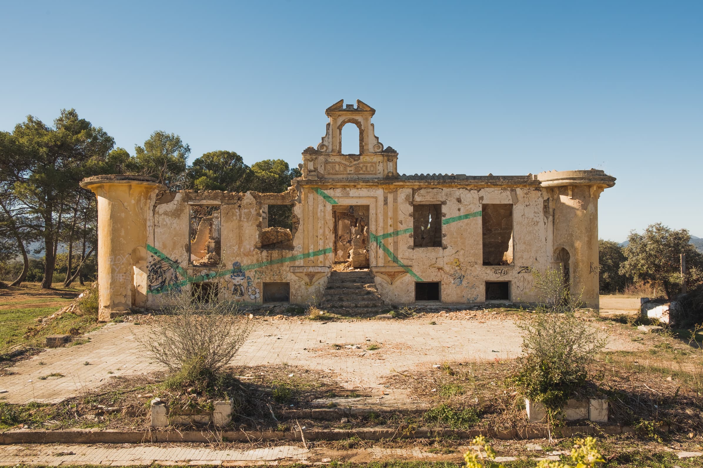 Abandoned and decrepit Villa Apolo near Ronda, Spain
