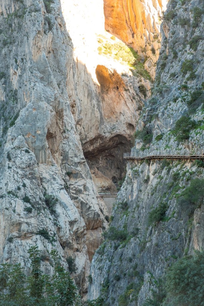 El Caminito del Rey pathway high on gorge side