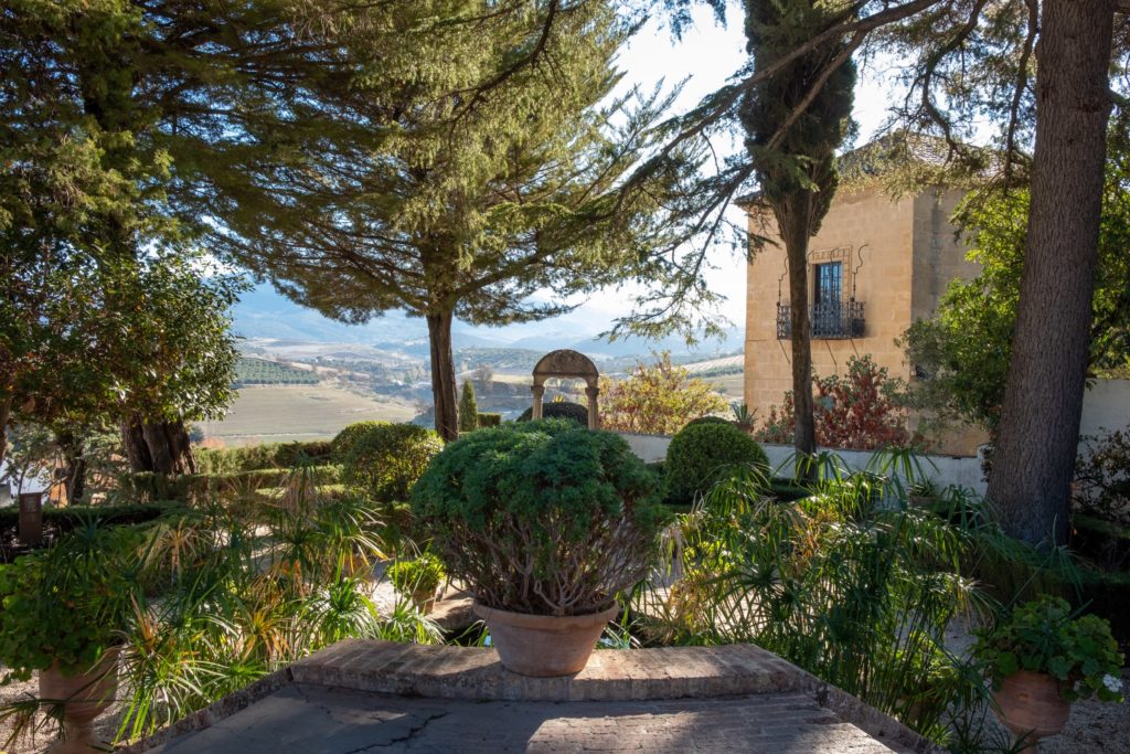 La Casa del Rey Moro gardens with landscape in background, Ronda