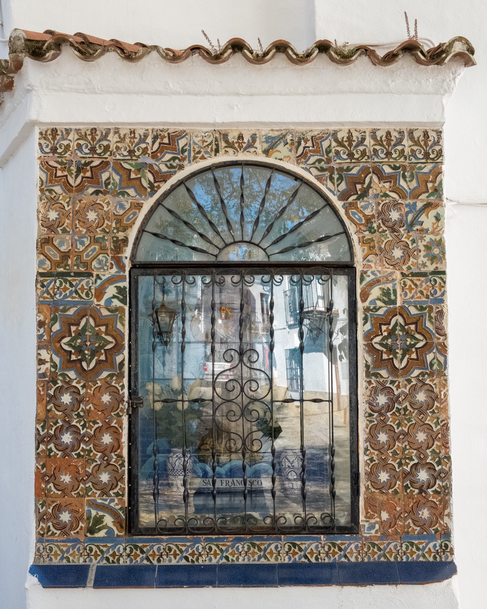 Old tiled shrine in Ronda