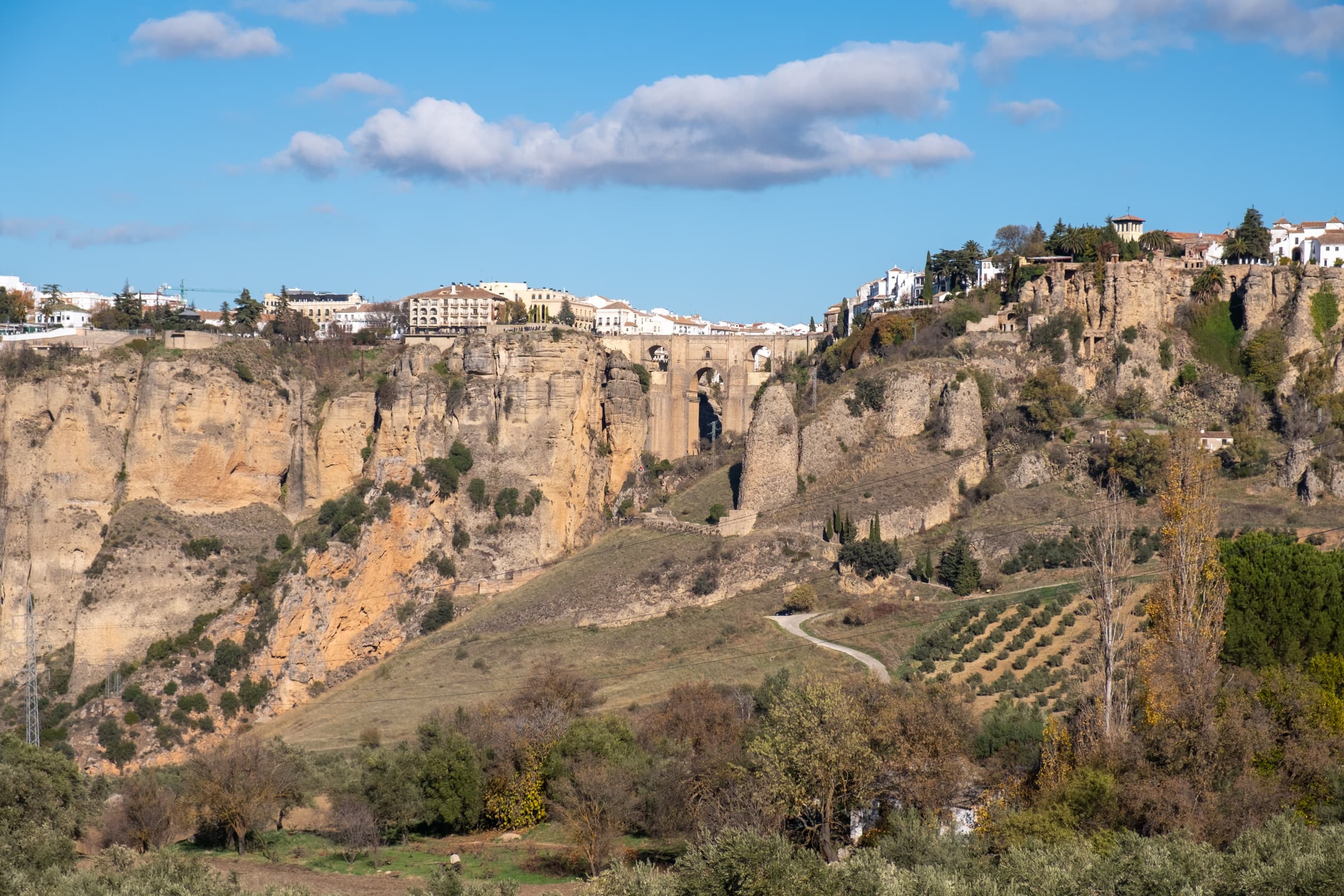 Ronda from the valley below